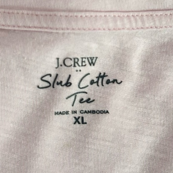 J. Crew Factory womens slub cotton tee shirt pink size X-Large - Picture 6 of 7